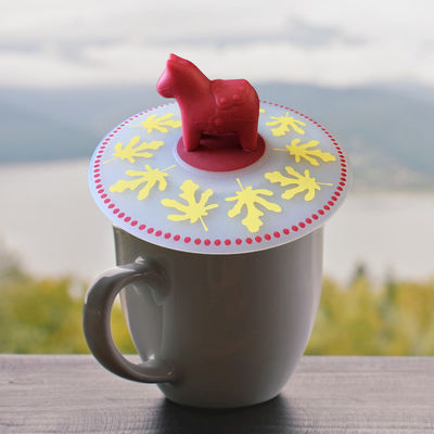 comprar Taça de café de desenho animado personalizável tapa de silicone tapa à prova de poeira reutilizável tampa de taça, tampa de sucção tampa de vedação online manufacture
