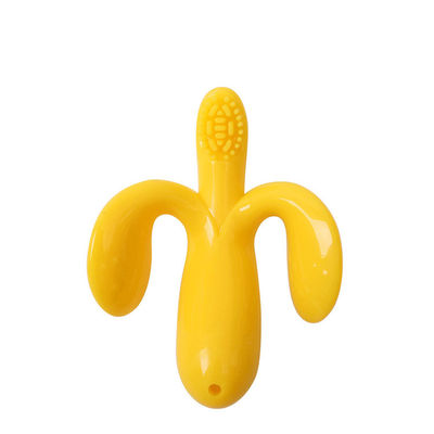 comprar Escovinha de silicone de bebê durável Banana Escovinha de desenhos animados de silicone de qualidade alimentar brinquedo de silicone fervente online manufacture