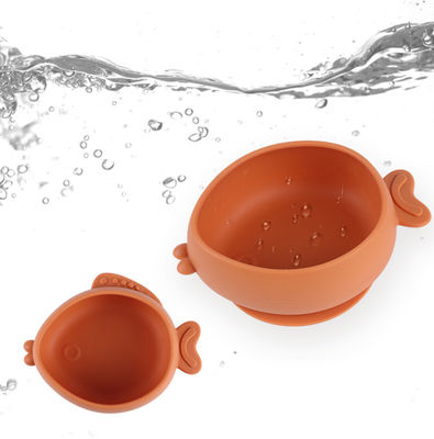 Copo de silicone para bebê de qualidade alimentar, recipiente em forma de peixe de silicone para bebê, bebês aprendem a aprender por conta própria