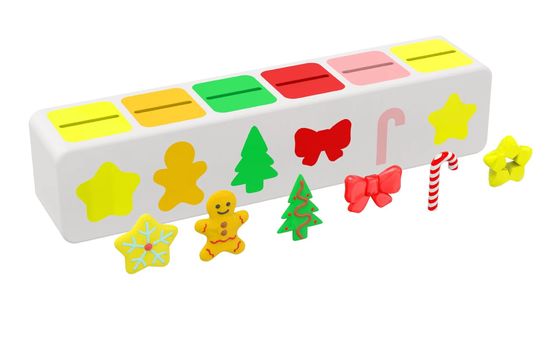 Caixinha de classificação de brinquedos de quebra-cabeça Montessori para crianças