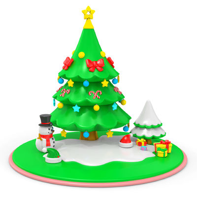 Blocos de construção para bebés Brinquedos de aprendizagem para bebês Brinquedos de árvore de Natal de silicone Brinquedos de desenvolvimento mental infantil