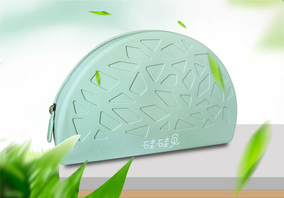 Saco de maquiagem de silicone leve e portátil em forma de ventoinha