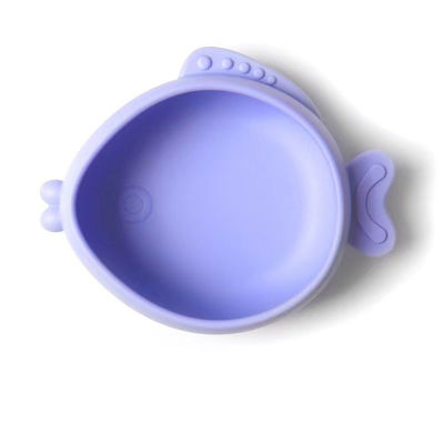 Os peixes criativos deram forma a utensílios de mesa do silicone do bebê, copos da sução das crianças, utensílios de mesa, bacias do silicone