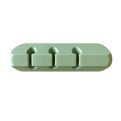 Fábrica personalizada de silicone 3 buracos gerenciador de saltador de cabo pinça de dados cabo fone de ouvido cabo armazenamento e organizador estético