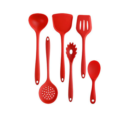 Kit de utensílios de cozinha de cozinha, 6 peças de silicone antiaderente utensílios de cozinha de silicone espátula manivela de silicone cozinha de silicone