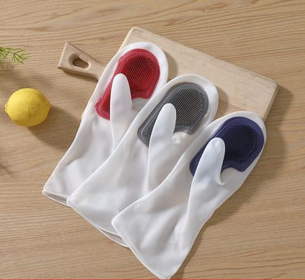 Fábrica Grátis Bpa utensílios de cozinha à prova d'água Lava-louças de limpeza de silicone Luvas domésticas