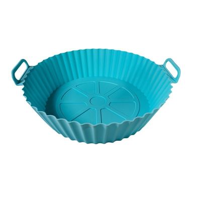 Gráfico Dobrável Reutilizavel Não Adesivo Silicone Air Fryer Liner Forno de Bolo Panela Circular Air Fryer Silicone Pot Liner